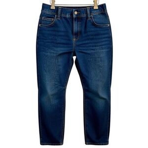 GAP Kids Husky Stretch Slim Dark Blue Straight Jeans Size Large (10-11)